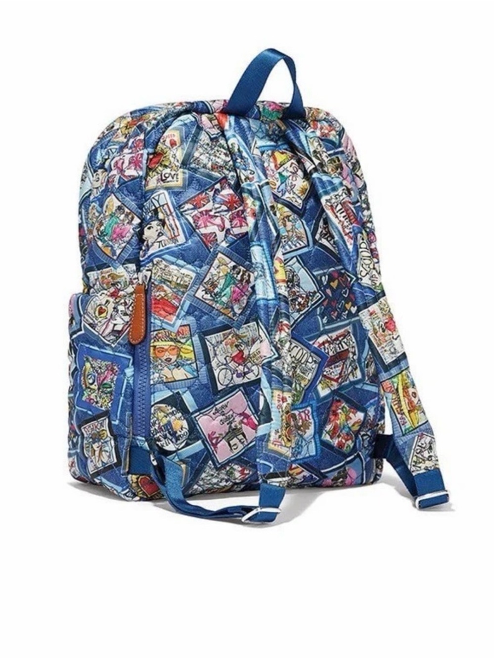 Brighton Blue Multi-Color Patchwork Print Backpack - Picture 3 of 3